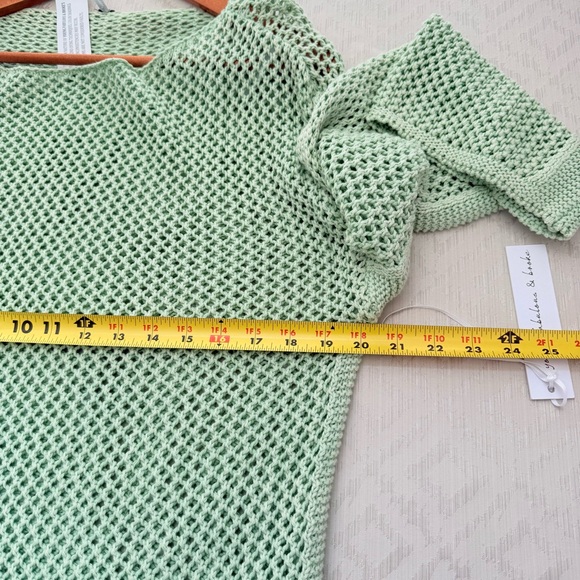 New Young Fabulous & Broke Santorini Green Crochet Maxi Dress Beach Cover Up XS - Picture 6 of 9